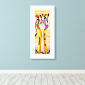 Elegante, vrolijke en vrolijke dans canvas afdruk (Insitu (Houten vloer))