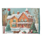 Elegante Vrolijke Kerstmis Feestelijke Kussensloop (Voorkant)