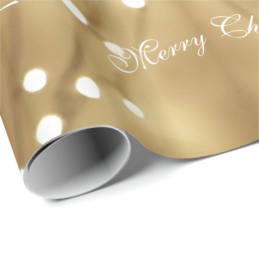 Elegante Vrolijke Kerstmis String van Lichten Fees Cadeaupapier (Rol Hoek)