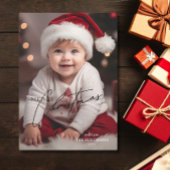 Elegante vrolijke kerstvakantie foto feestdagenkaart