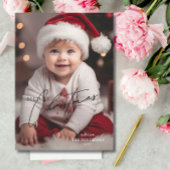 Elegante vrolijke kerstvakantie foto feestdagenkaart