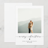 Elegante vrolijke kerstvakantie Kaart (Voorkant / Achterkant)