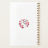 Elegante vrouw abstracte rustige roze planner (Achterkant)