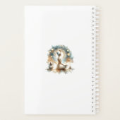 Elegante vrouw abstracte yoga pose planner (Achterkant)