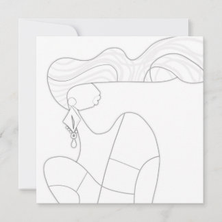 Elegante vrouw doe-het-zelf mode kleuren moderne k kaart