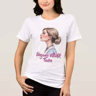 Elegante vrouw in profiel Tri-Blend shirt