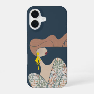 Elegante vrouw mode-illustratie moderne kunst iPhone 16 hoesje