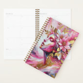 Elegante vrouw roze en gouden planner (Display)