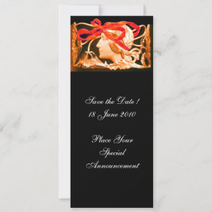 ELEGANTE VROUW SCHOONHEID JUIWEL /DAME,RODE STROOK KAART