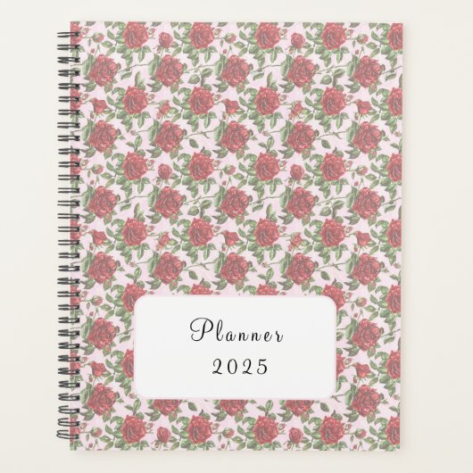Elegante vrouwelijke chique stijlvolle Rozen Planner (Voorkant)