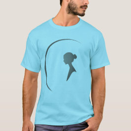 Elegante Vrouwelijke Silhouet Minimalistische Halv T-shirt