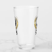 Elegante Vrouwen Golf Monogram Design Glas (Rechts)