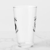 Elegante Vrouwen Golfer Monogram Ontwerp Glas (Rechts)