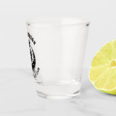 Elegante Vrouwen Golfer Monogram Ontwerp Shot Glas (Rechts)