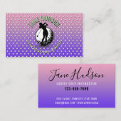Elegante Vrouwen Golfer Monogram Ontwerp Visitekaartje (Voorkant / Achterkant)