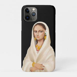 Elegante vrouwenportret Culturele kunstillustrat iPhone 11 Pro Hoesje