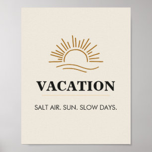 Elegante wandkunstposter vakantie poster