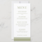 Elegante warme bloemenrustieke bruiloft menukaarte (Voorkant)