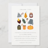 Elegante warme knusse herfst bruidsdouche bedankkaart (Voorkant)