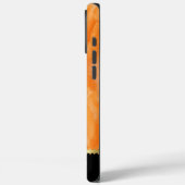 Elegante warme oranje marmeren textuur Case-Mate iPhone case (Achterkant / Links)