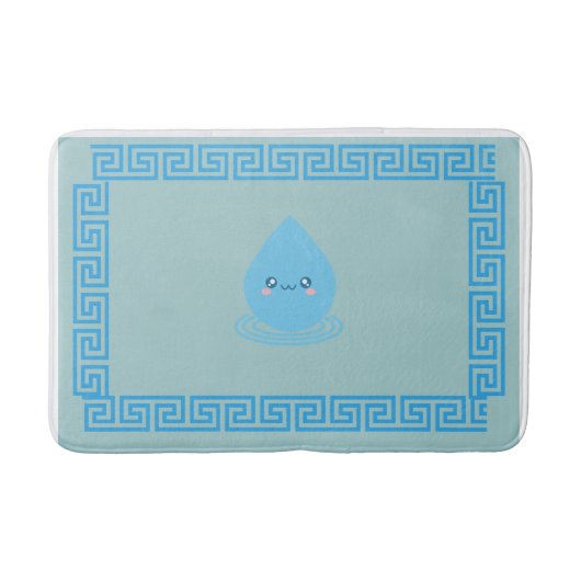 Elegante Water Drop Badmat met Chinese grens (Voorkant)