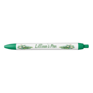Elegante Water Lily naam Zwarte Inkt Pen