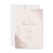 Elegante Watercolor Bedankkaart