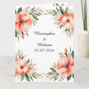 Elegante Watercolor Bloem Frame Kaart