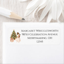 Elegante Watercolor Notenkraker Suite Retouradres Etiket