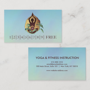 Elegante Watercolor YOGA Instructeur Logo Visitekaartje