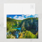 Elegante waterval landschap, Kroatië Briefkaart (Voorkant / Achterkant)