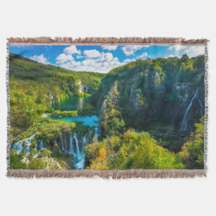 Elegante waterval landschap, Kroatië Deken
