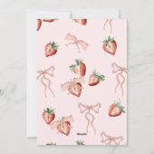 Elegante waterverf aardbeien biFlat Vakantie Kaart (Achterkant)