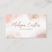 Elegante Waterverf Alcohol Ink Loyalty Kaart (Achterkant)