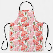 Elegante Waterverf anjers Schort (Voorkant)