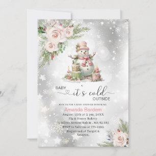 Elegante Waterverf Baby het is koud buiten Baby sh Kaart