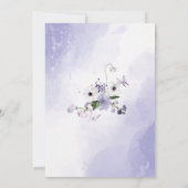 Elegante Waterverf Baby in Blooom Paarse bloemen Kaart (Achterkant)