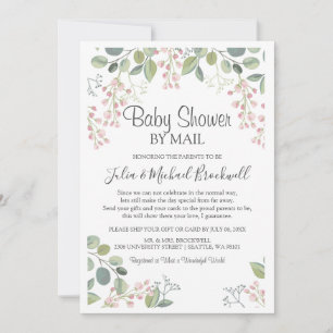 Elegante Waterverf Babyshower per Post Kaart