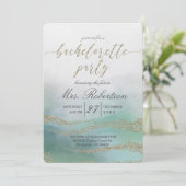 Elegante Waterverf Bachelorette Feestuitnodiging Kaart (Staand voorkant)