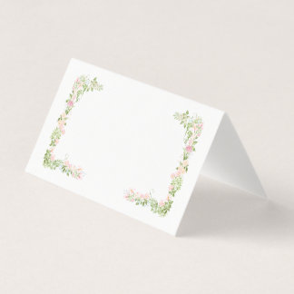 Elegante waterverf bloem bruiloft blanco plaatskaa kaart