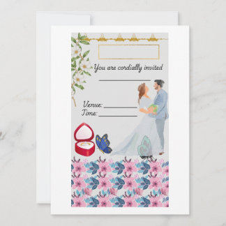 Elegante waterverf bloem bruiloftsinvatie - Ver Save The Date