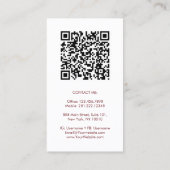 Elegante Waterverf Bloem Vrouwelijk Visitekaartje (Achterkant)