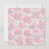 Elegante waterverf bloemachtige bruidsdouche kaart (Achterkant)