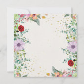 Elegante waterverf bloemen bruiloft save the date (Achterkant)