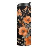 Elegante Waterverf Bloemen Custom Thermosbeker (Gedraaid links)