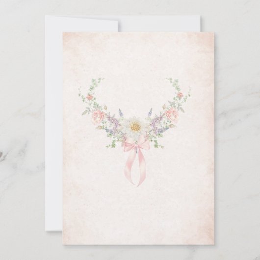 Elegante Waterverf Bloemen Doop Kaart (Achterkant)