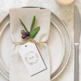 Elegante Waterverf Bloemen Monogram Trouwcadeau Ta Cadeaulabel