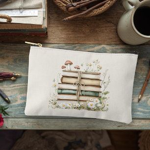 Elegante Waterverf Bloemen Oude Boeken Etui