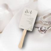 Elegante Waterverf Bloemen Trouwprogramma Handwaaier