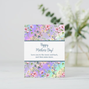 Elegante waterverf bloemen voor gelukkige Moederda Uitnodiging Briefkaart
